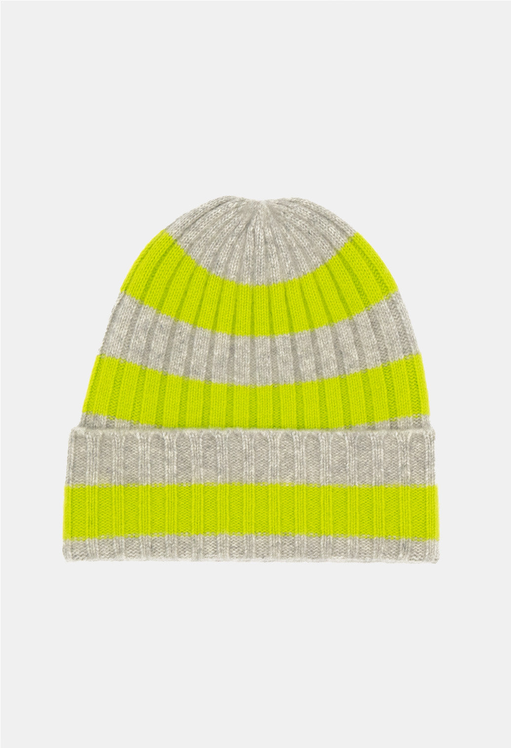 BEANIE MELANGE L. GREY/NEON YELLOW