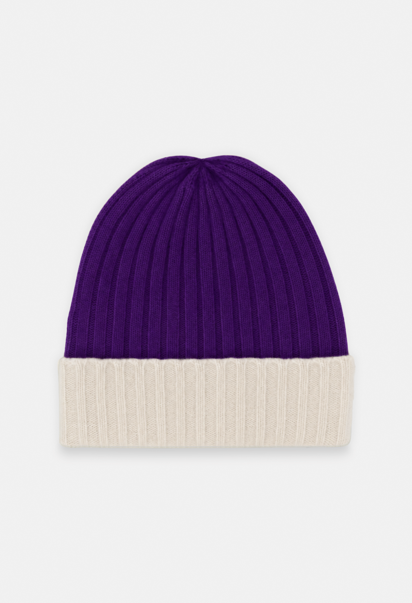 Beanie White/Neon Purple