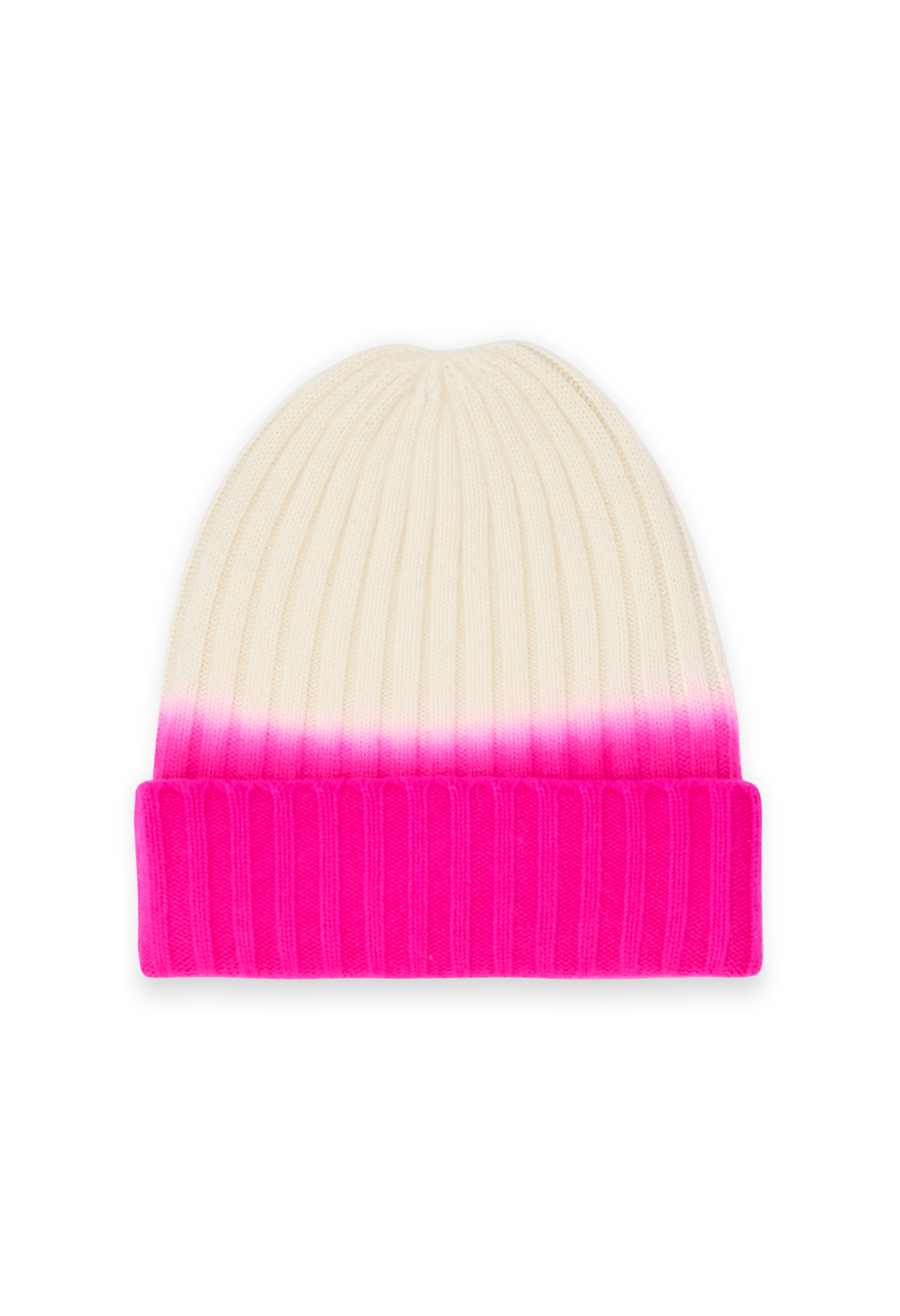 BEANIE NEON PINK/WHITE