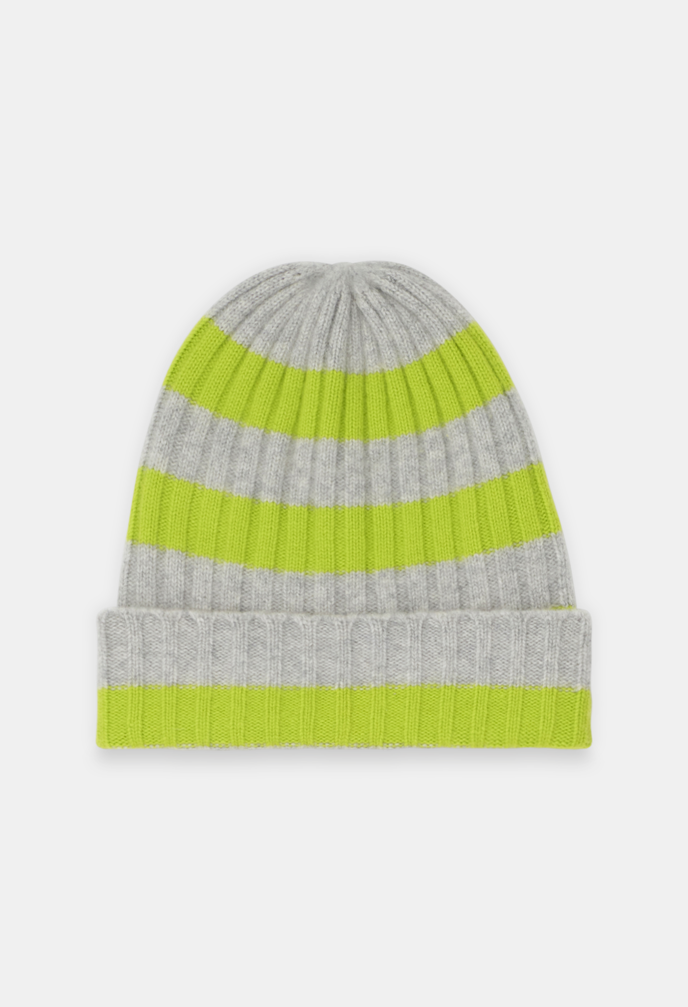BEANIE MELANGE L. GRAY/NEON YELLOW
