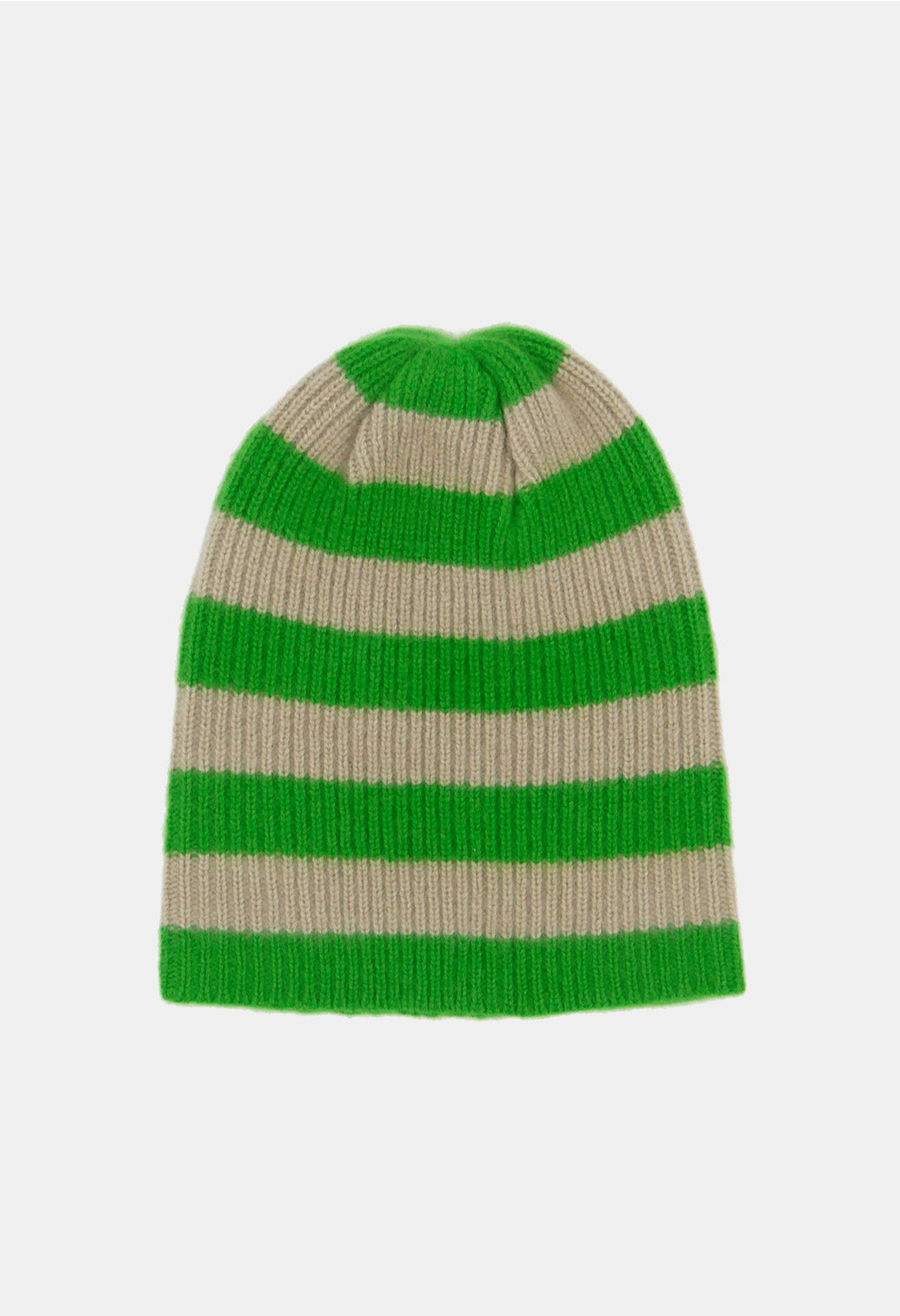 BEANIE NEON GREEN/PLAZA TAUPE