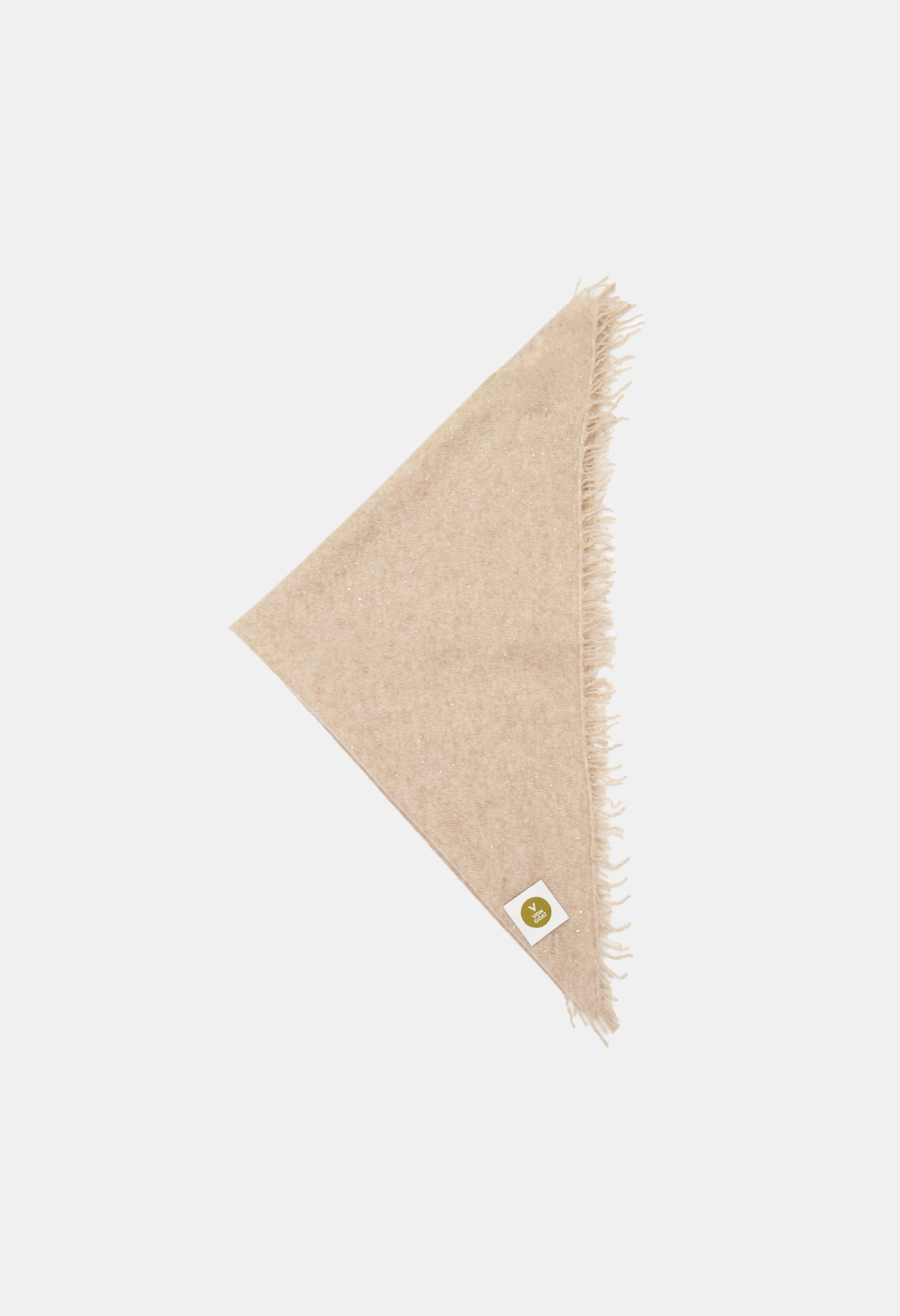 BANDANA MEL. BEIGE GLITTER mit Fransen