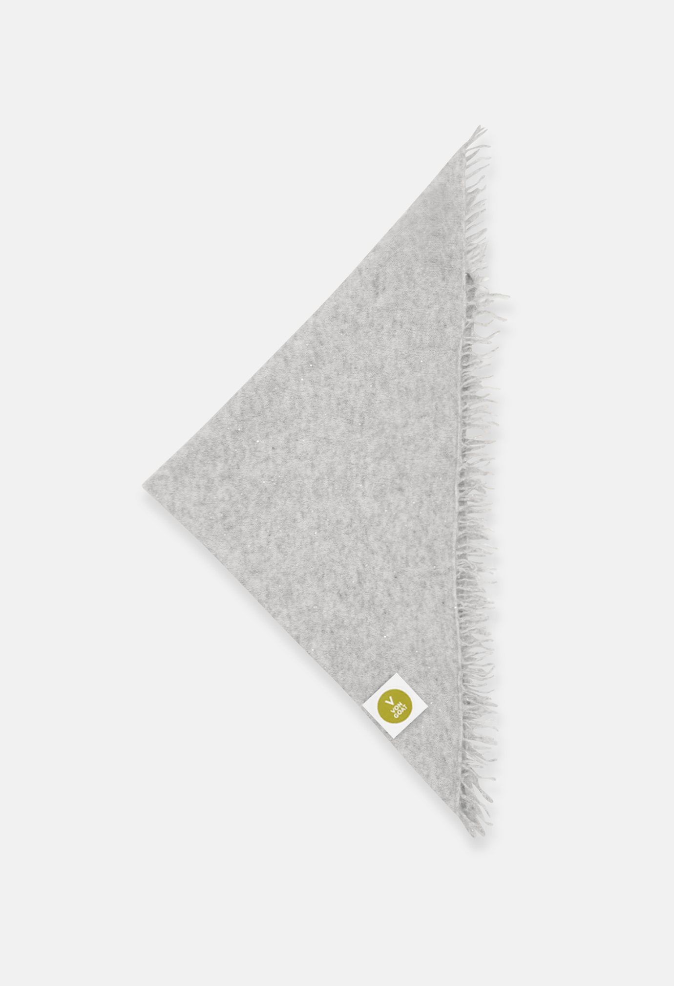 Bandana Mel. Light Grey Glitter XL mit Fransen