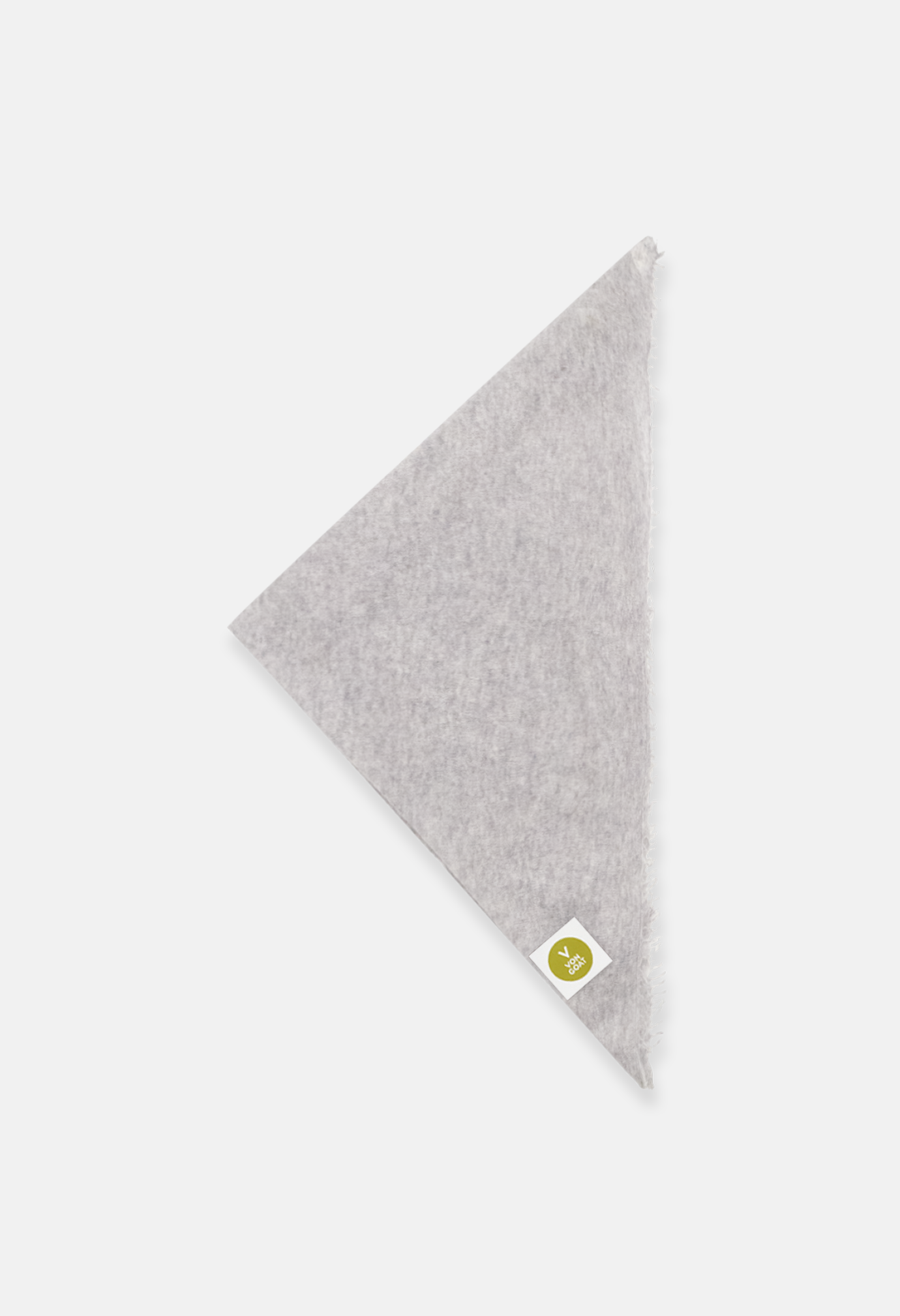 BANDANA MELANGE LIGHT GRAY XL with fringes