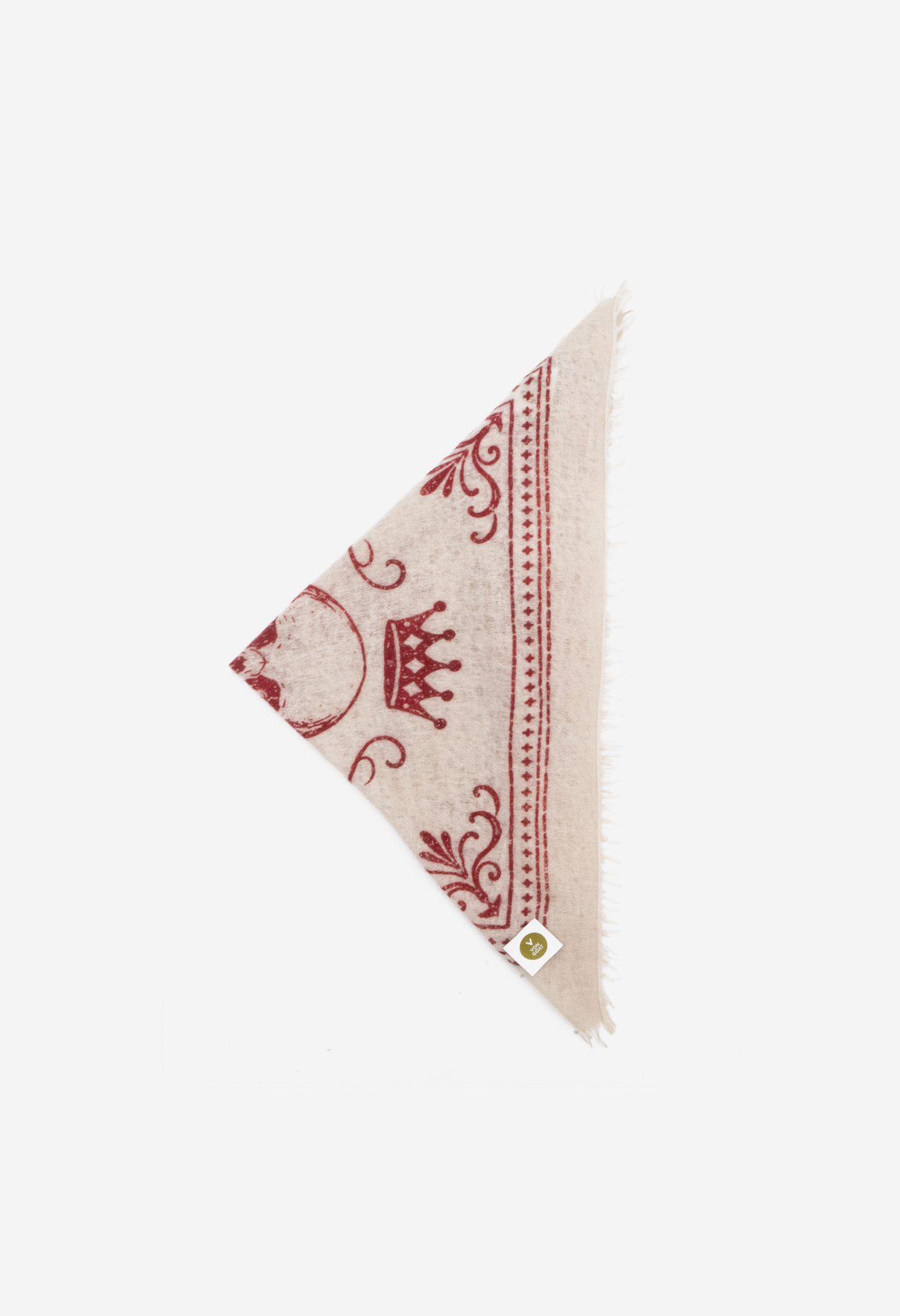 Bandana Skull Swizzle/Red with Fringes