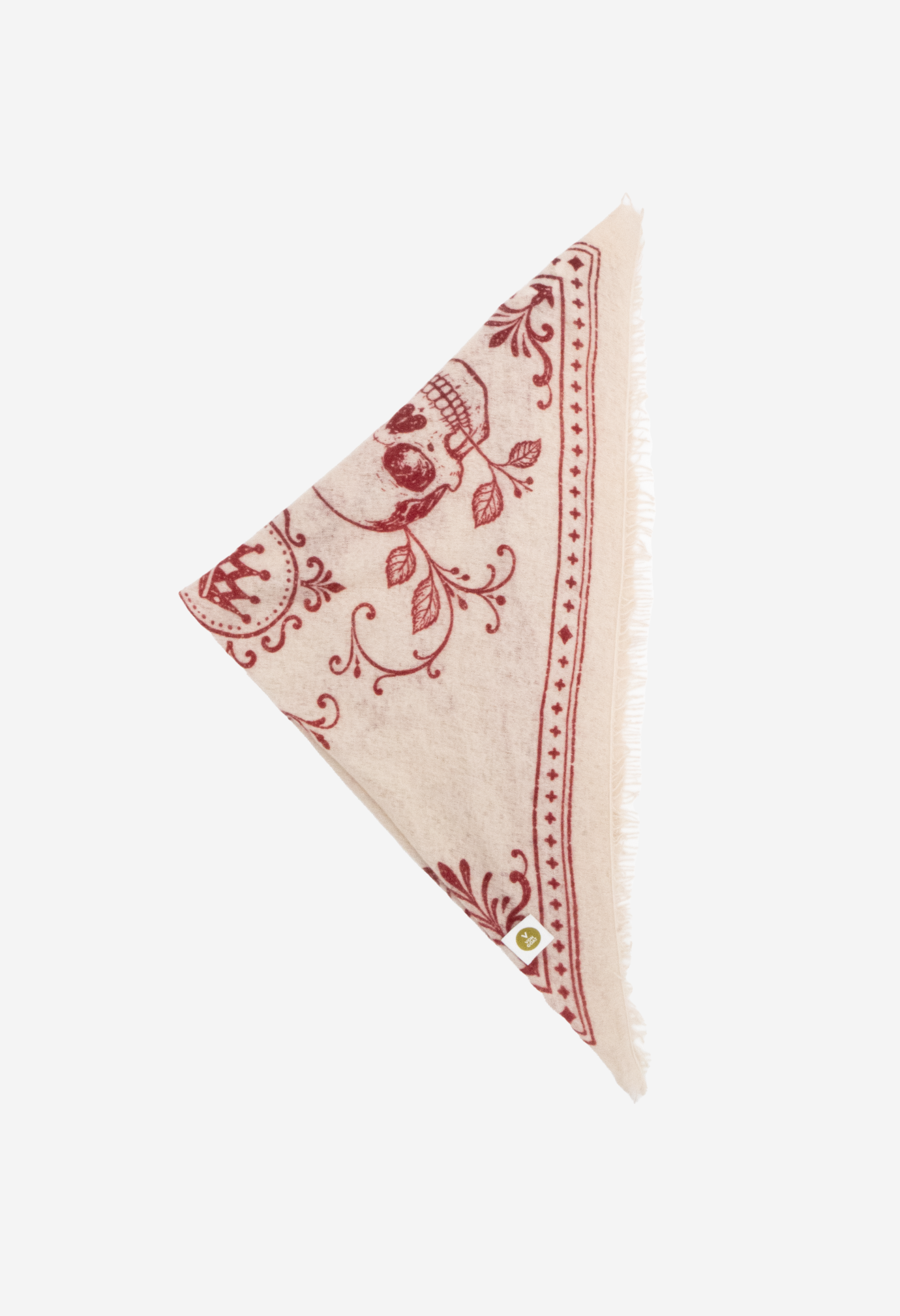 Bandana Skulls Swizzle/Red XL with fringes