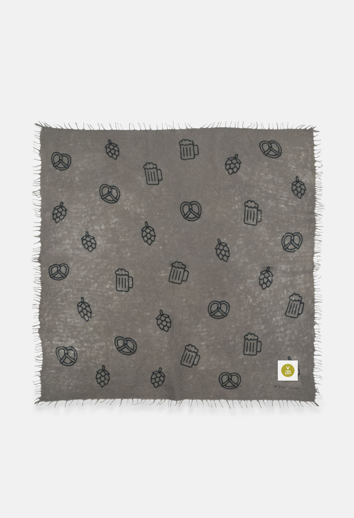 Bandana Munich Edition Pine Bark with Fringes