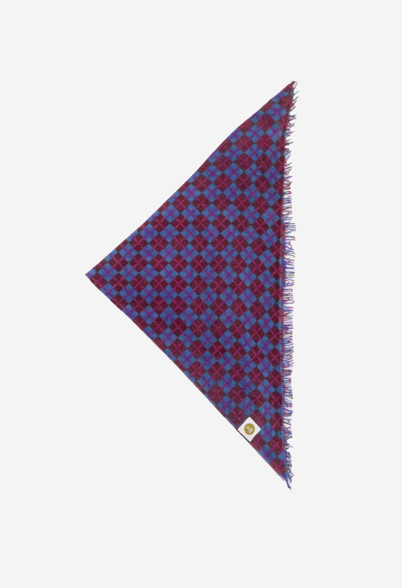 Checkered Fringe Bandana F XL