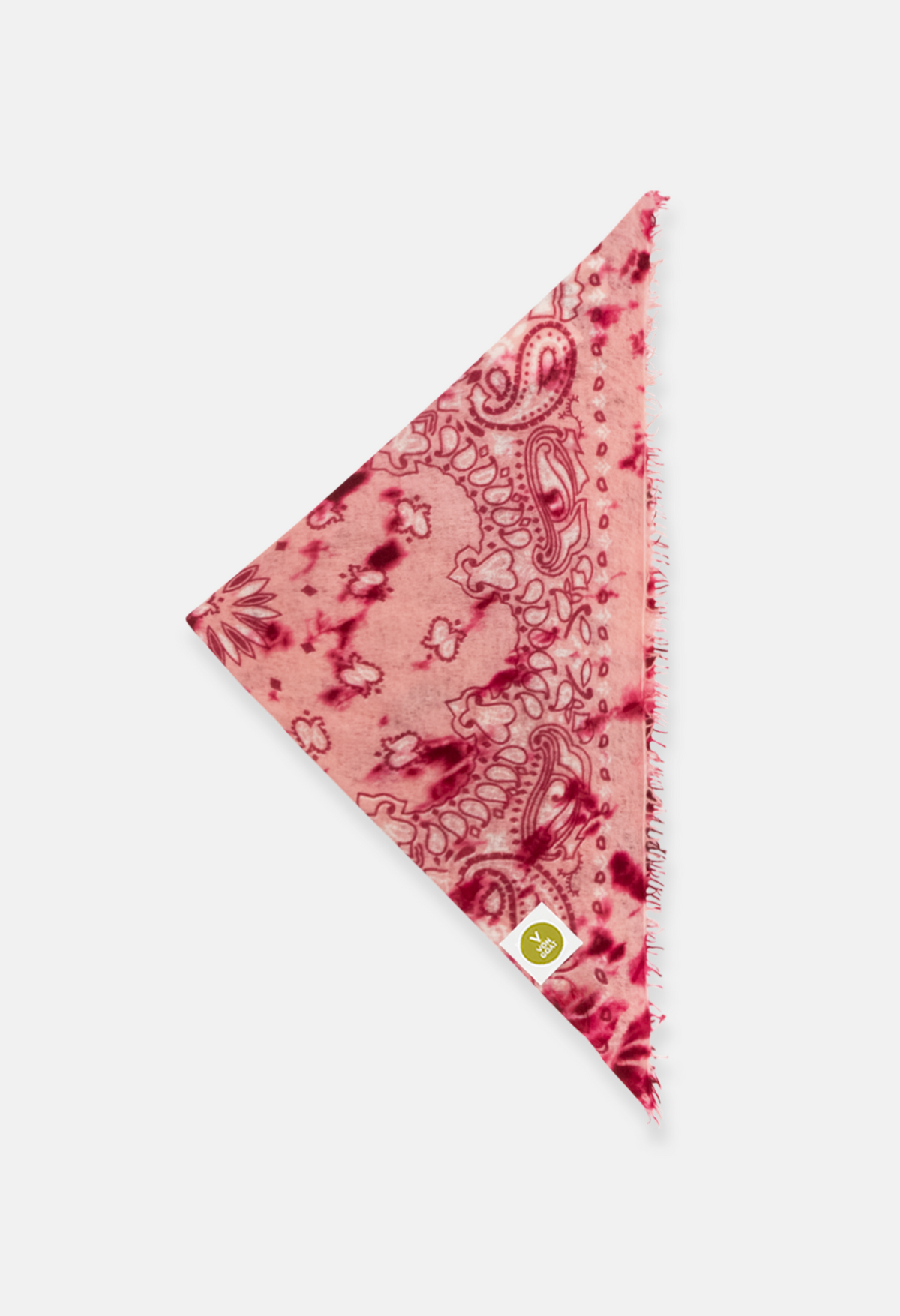 Bandana Paisley Ice Dye F XL mit Fransen