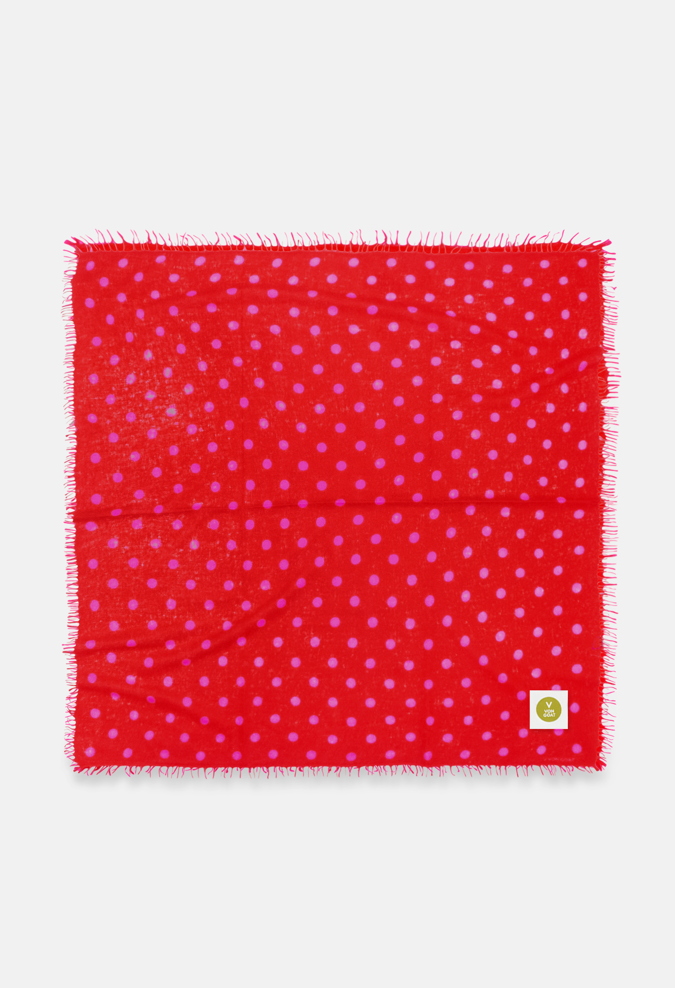 Bandana Polka Dot Orange Daisy/Sugar Plum XL mit Fransen