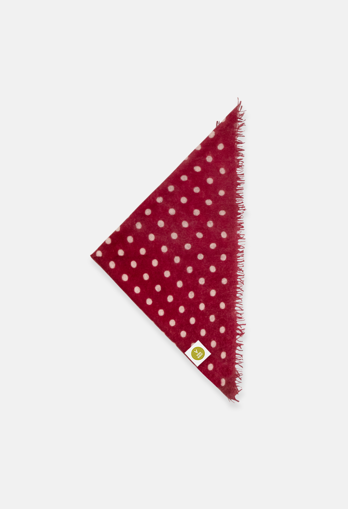Bandana Polka Dot Rhythmic Red/Rose mit Fransen