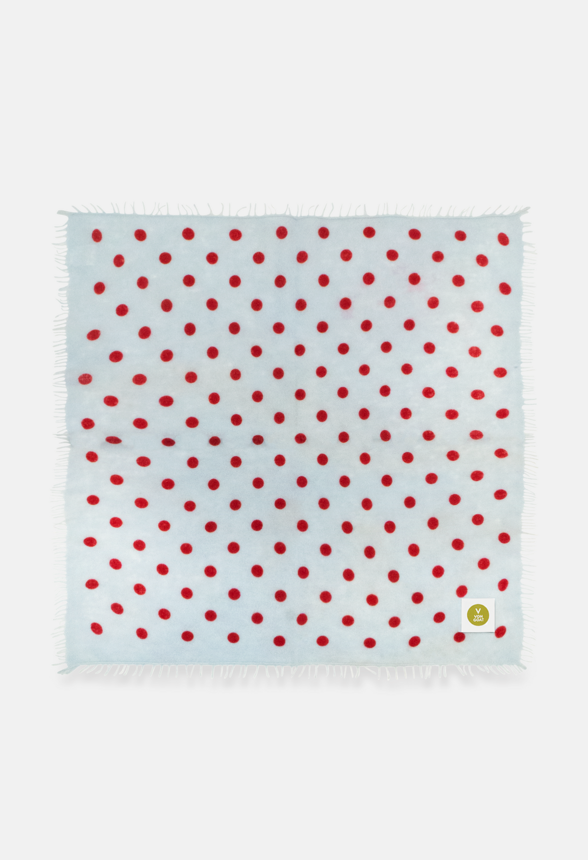 Bandana Polka Dots Ice Melt/Earth Red mit Fransen