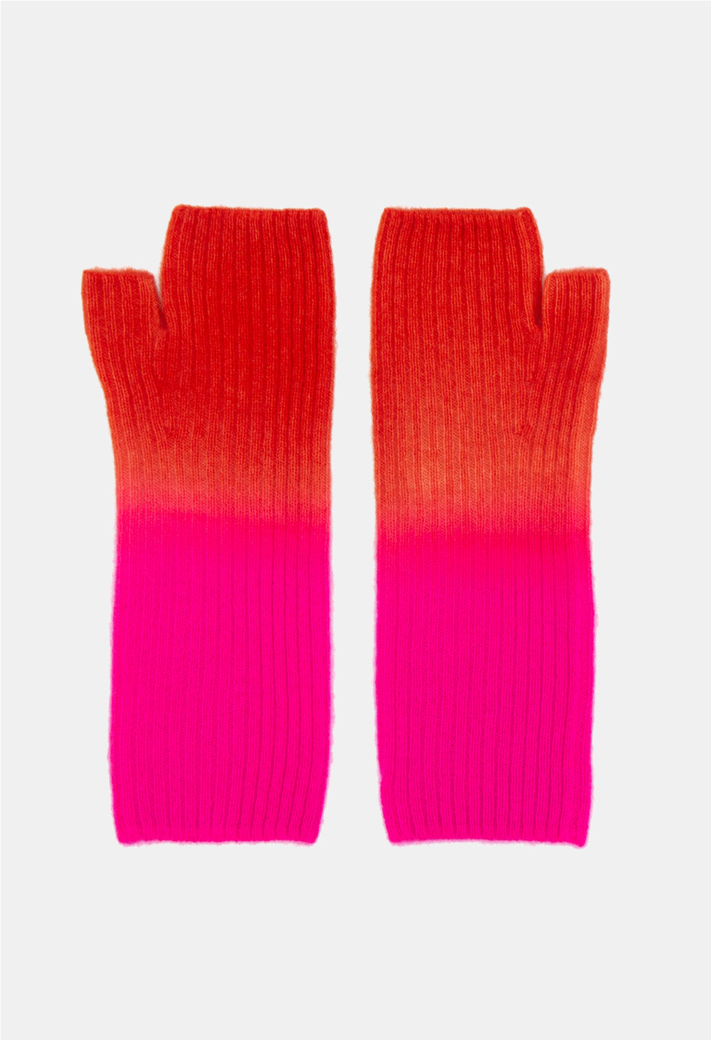 FINGERLESS MITTENS NEON PINK/ORANGE D.
