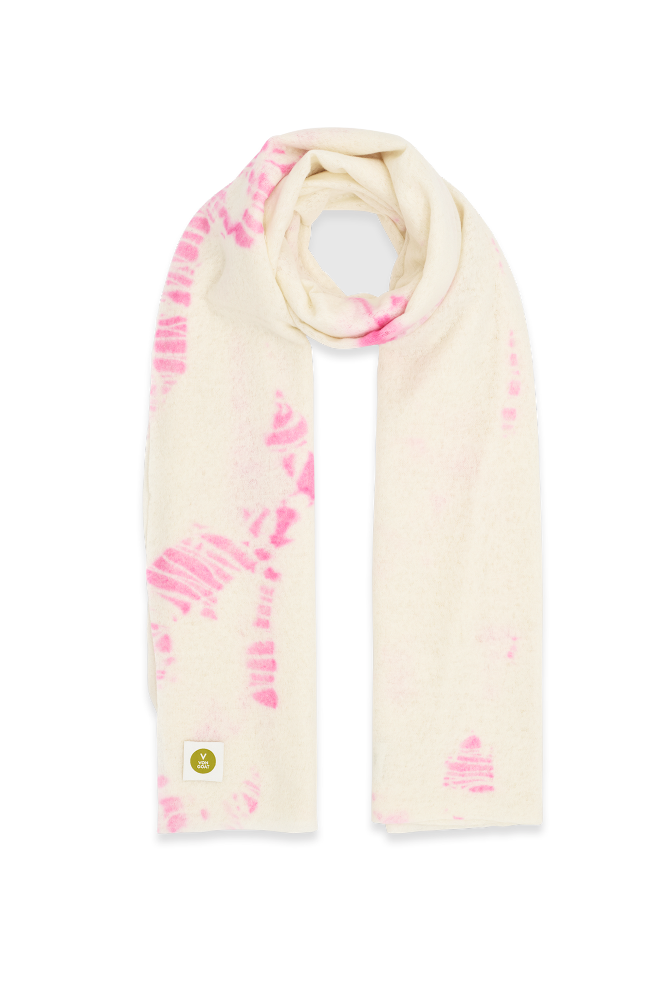 Scarf Soft Lip/White without fringes