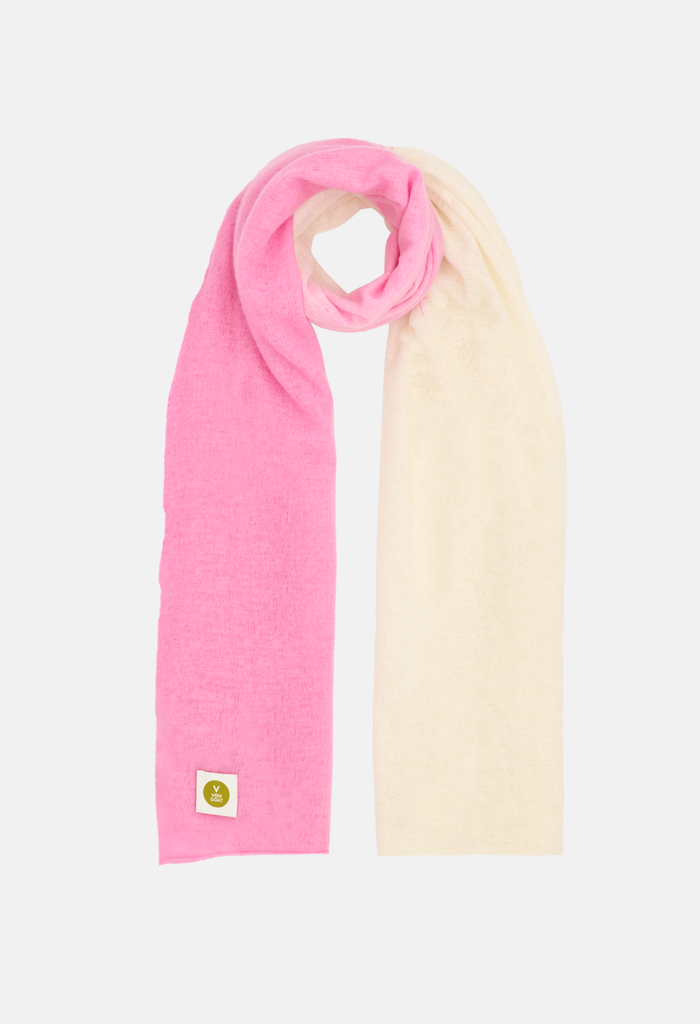 Schal Soft Lip/White ohne Fransen