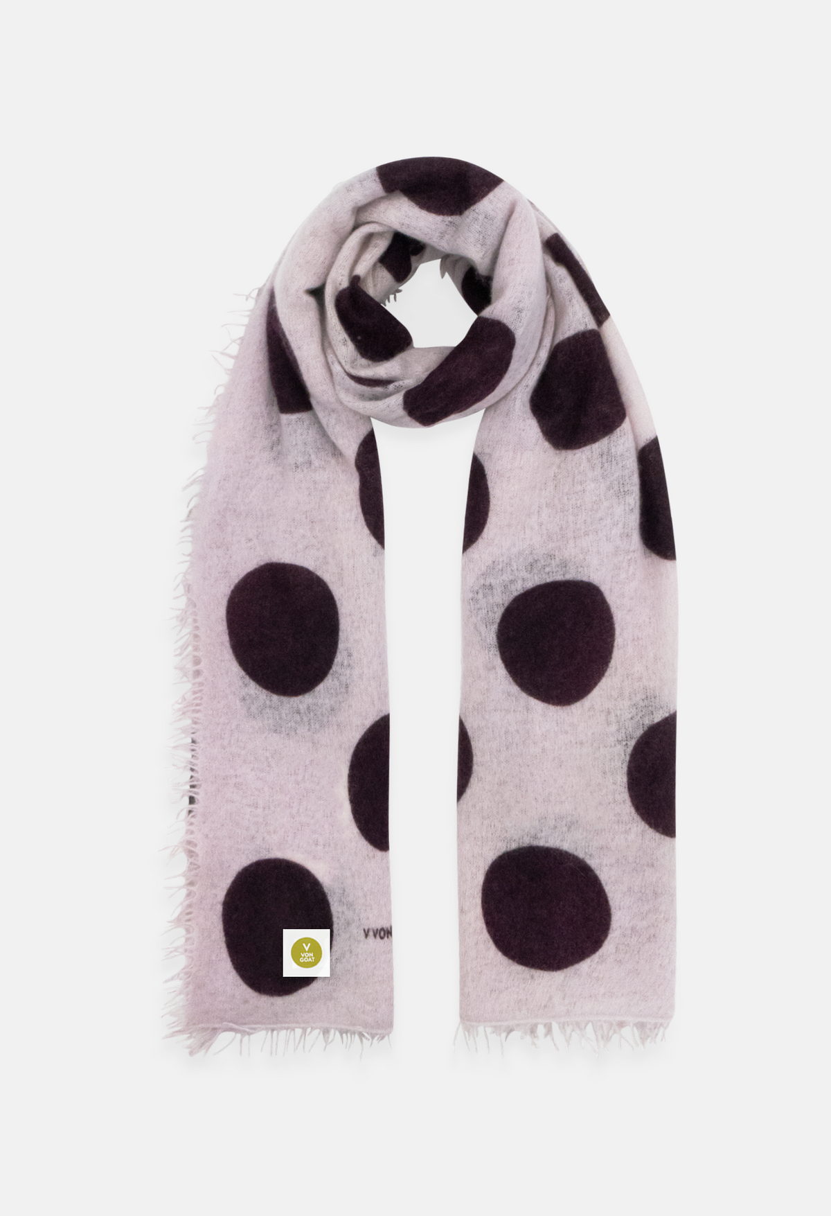 Schal Polka Dots Lavender Blue/Fig
