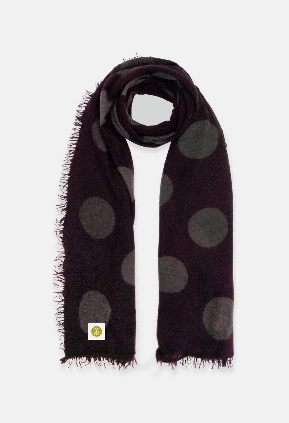 Scarf Polka Dots Fig/Rabbit
