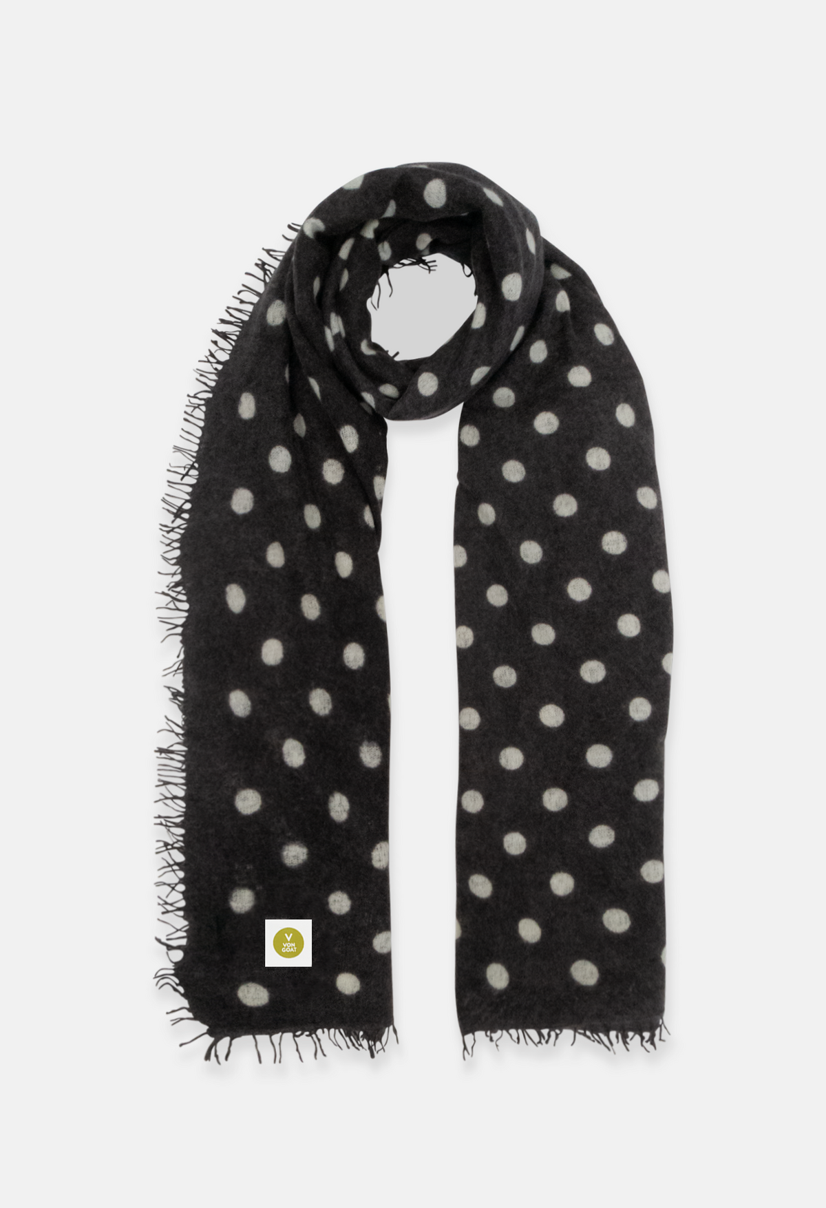 Scarf Polka Dots Black/White