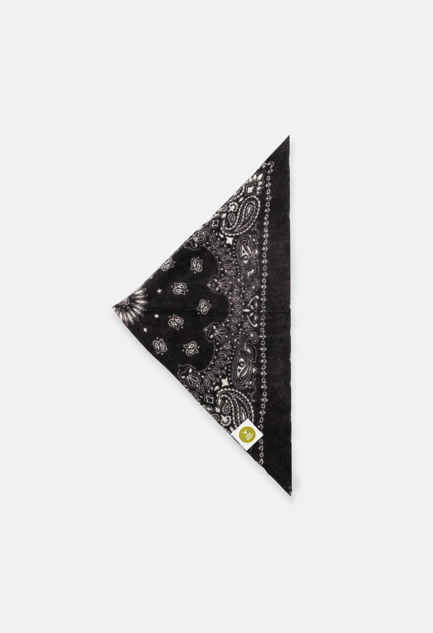 Cashmere Bandana Dreieckstuch Paisley V in Weiss und Schwarz für Frauen von V VON GOAT Trend Accessoire aus 100 Prozent Kaschmir handgefertigt in Nepal