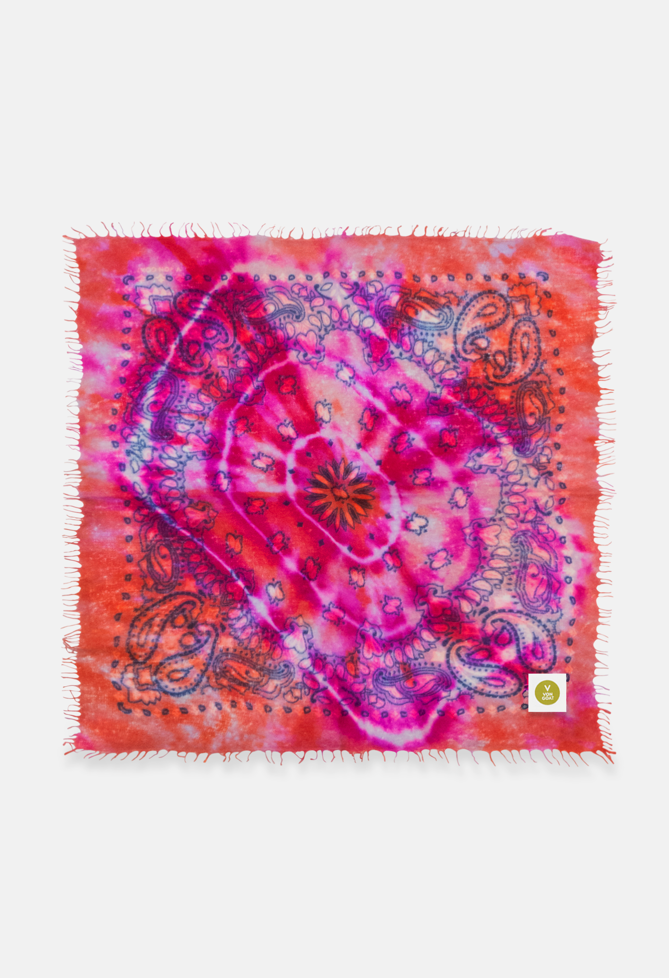 Cashmere Tuch Bandana Paisley Ice Dye C von V VON GOAT einzigartiges Kaschmir Unikat in individuellen Farben perfektes Mode Geschenk für Frauen