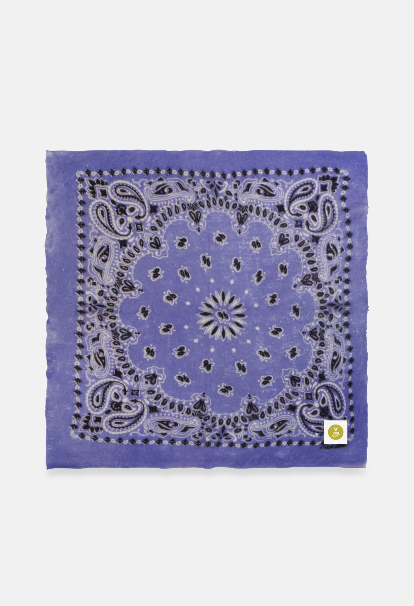 Kaschmir Bandana Dreieckstuch Paisley S in Schwarz und Weiss von V VON GOAT ideales Accessoire Paisley Muster Cashmere Tuch für Damen handgefertigt in Nepal