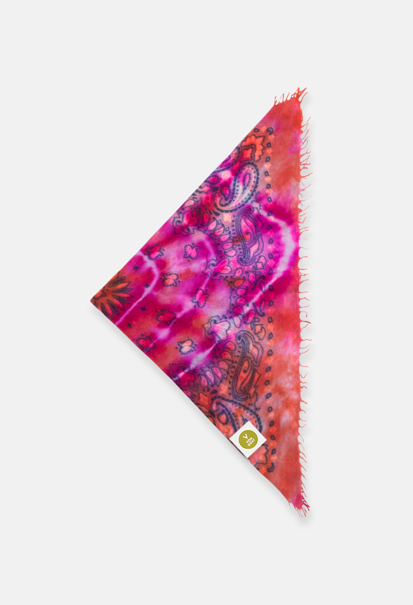 Kaschmir Bandana Tuch Paisley Ice Dye C in Bunt für Damen von V VON GOAT jedes Stueck ein Unikat aus 100 Prozent Cashmere handgefertigt in Nepal
