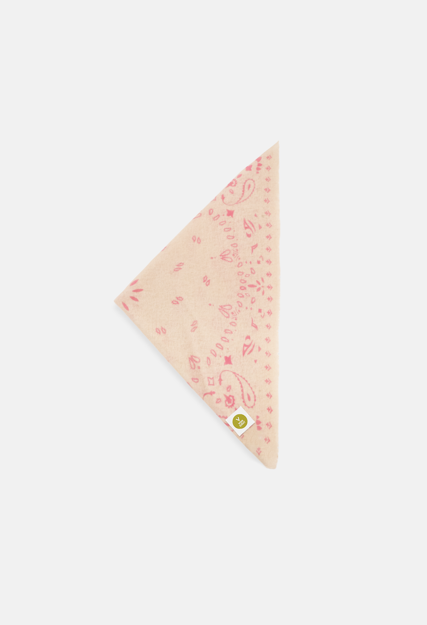 Kaschmir Bandana Tuch Paisley Q in Rosa und Beige für Damen von V VON GOAT Trend Accessoire aus 100 Prozent Cashmere handgefertigt in Nepal