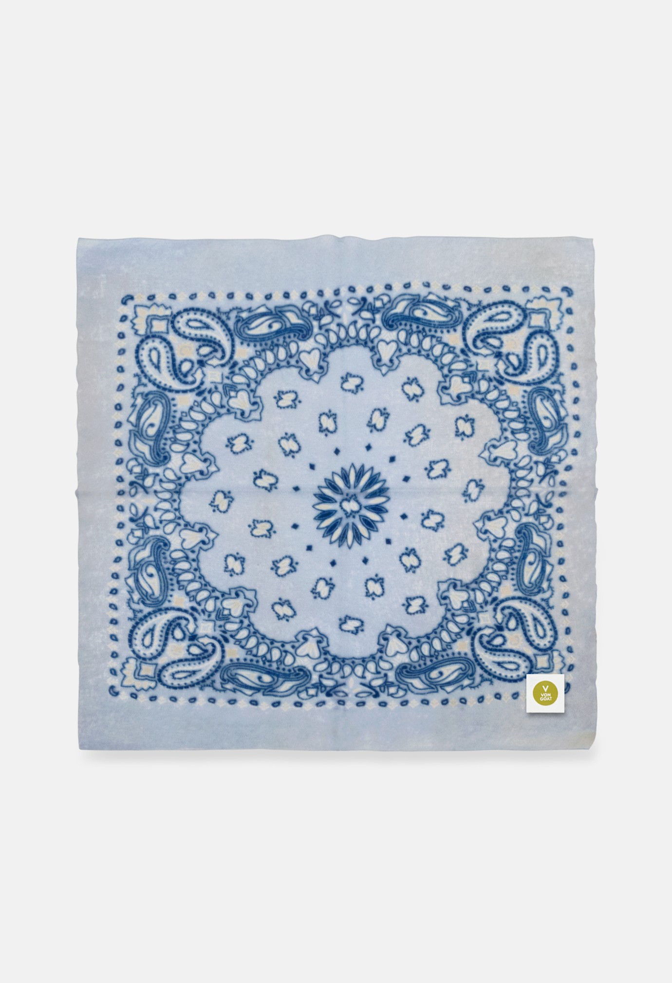 Kaschmir Dreieckstuch Bandana Paisley G in Blau und Blau von V VON GOAT perfektes Geschenk Paisley Muster Cashmere Tuch für Damen handgefertigt in Nepal