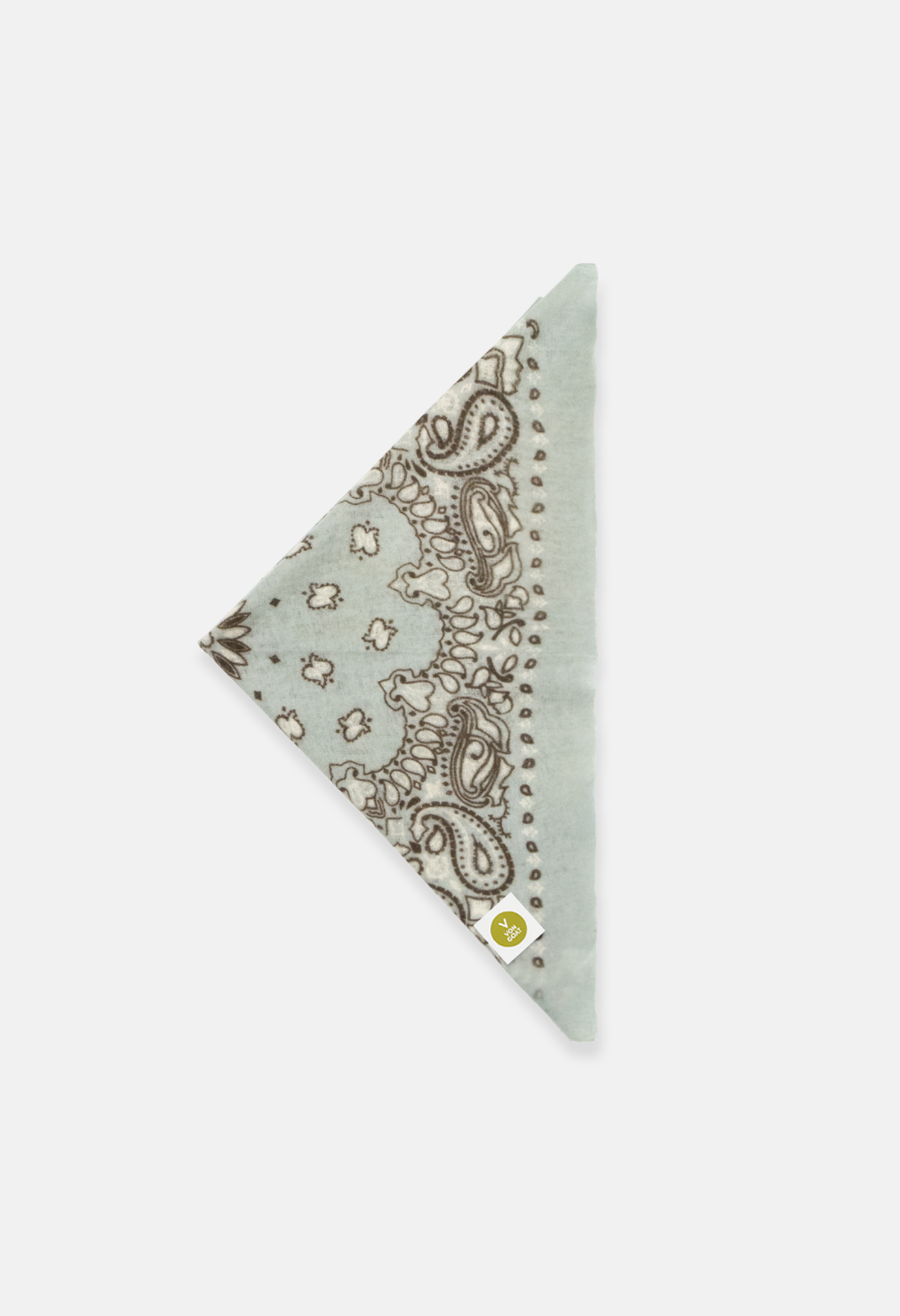 Kaschmir Tuch Bandana Paisley L in Hellblau und Weiss für Damen von V VON GOAT Trend Accessoire aus 100 Prozent Cashmere handgefertigt in Nepal