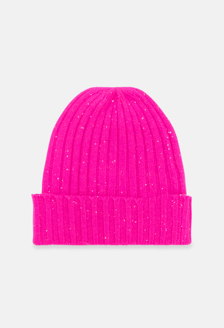 Beanie Neon Pink Glitter