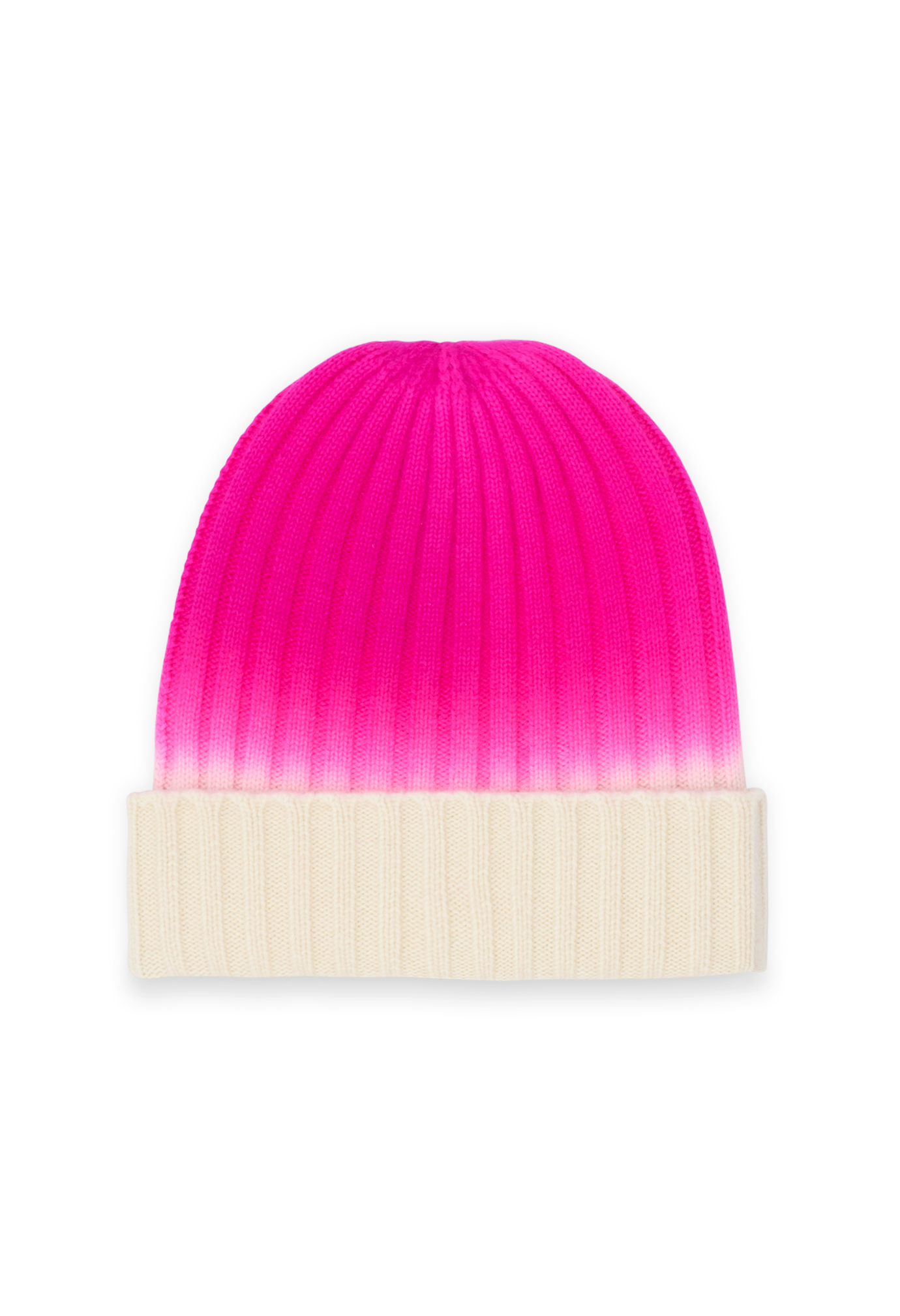 BEANIE WHITE/NEON PINK