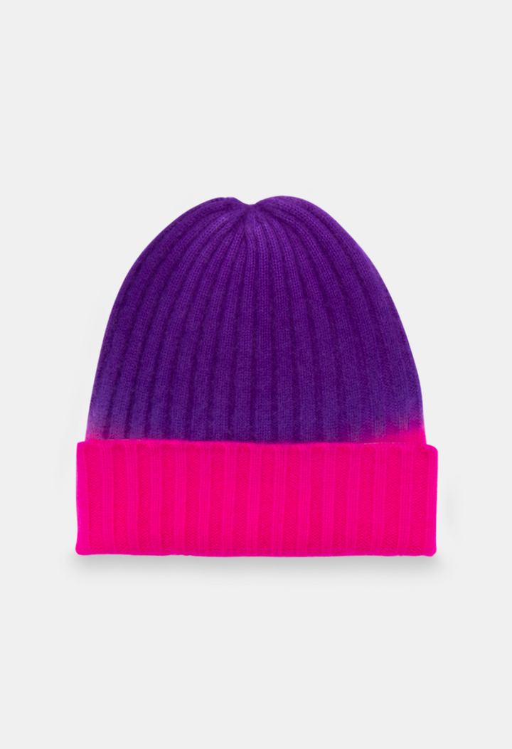 BEANIE NEON PINK/NEON PURPLE