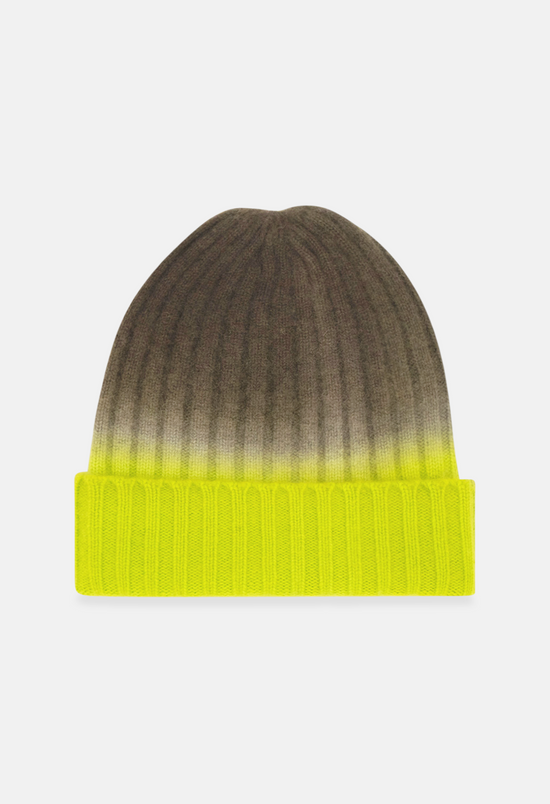Beanie Neon Yellow/Ribbons