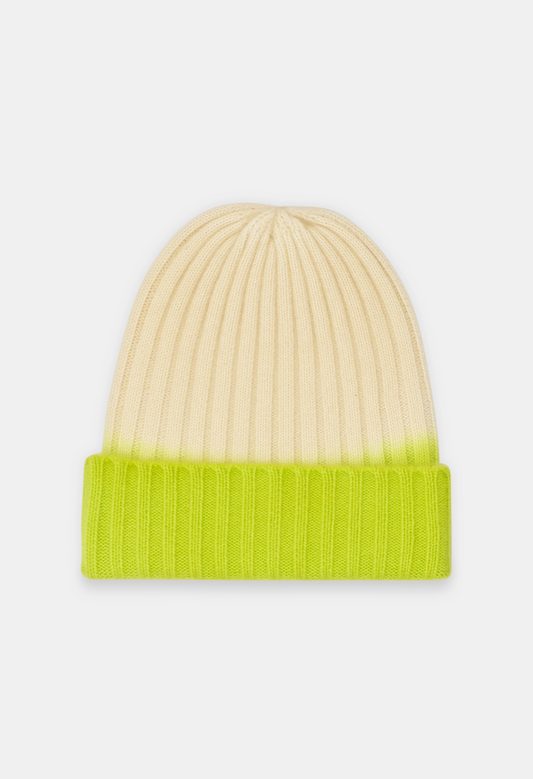 BEANIE NEON YELLOW/ICEBEAR