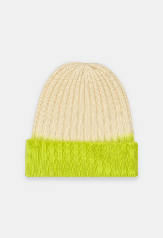 BEANIE NEON YELLOW/ICEBEAR