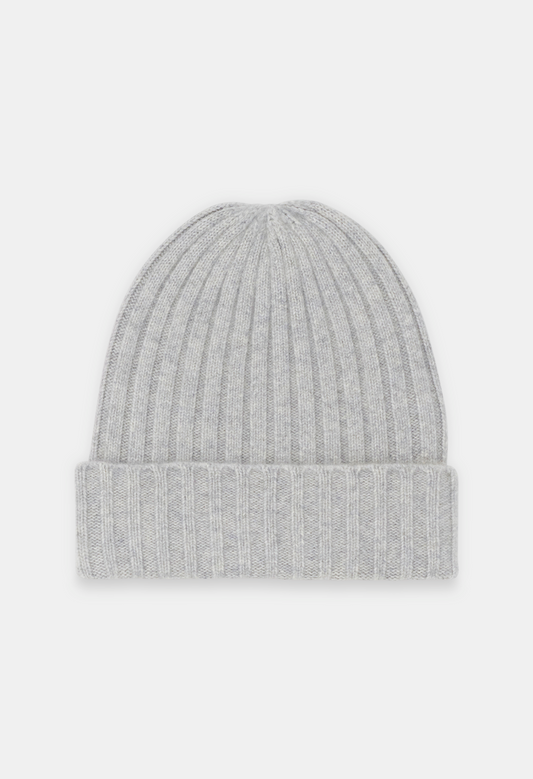 BEANIE MELANGE LIGHT GREY