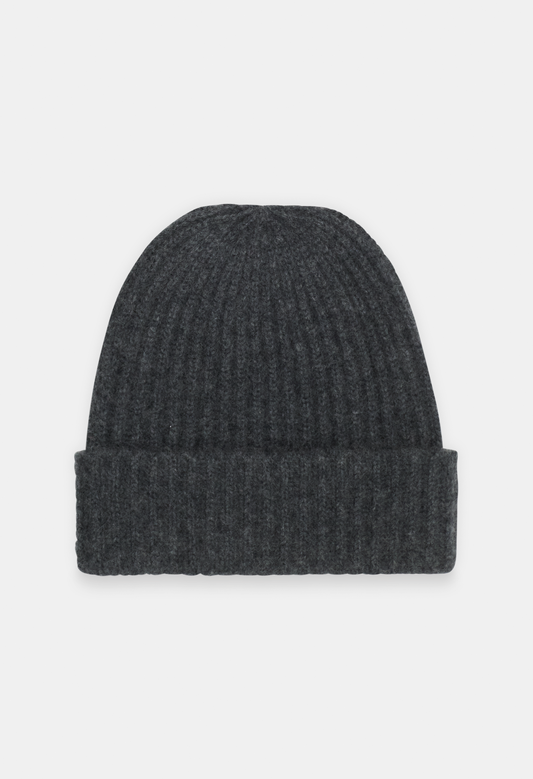 BEANIE MELANGE DARK GREY