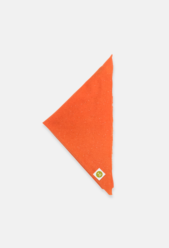 Bandana Orange Daisy Glitter
