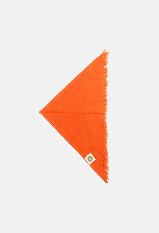 Bandana Orange Daisy Glitter with Fringes