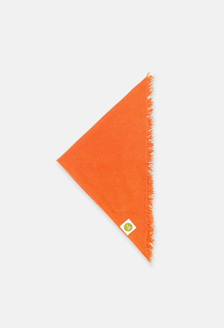 Bandana Orange Daisy Glitter with Fringes