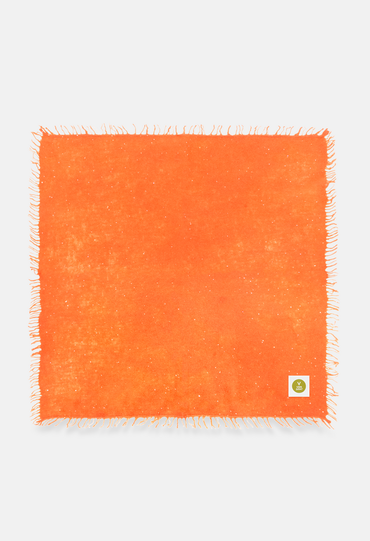 Bandana Orange Daisy Glitter with Fringes