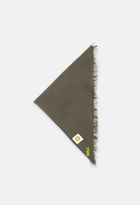 BANDANA SMOKEY OLIVE mit smile Stickerei