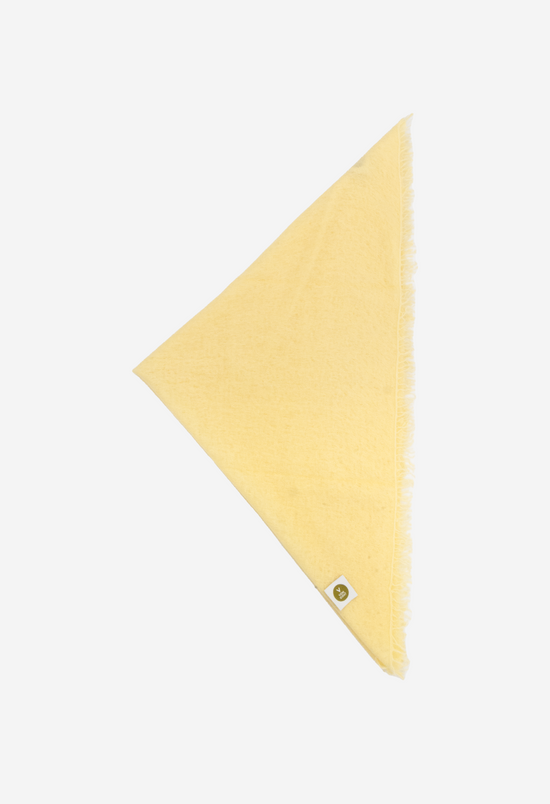Bandana Transparent Yellow XL with fringes