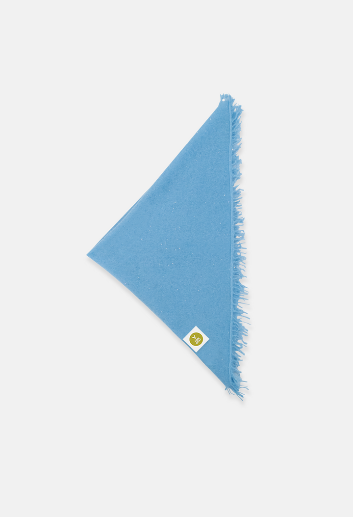 Bandana Delicate Blue Glitter mit Fransen