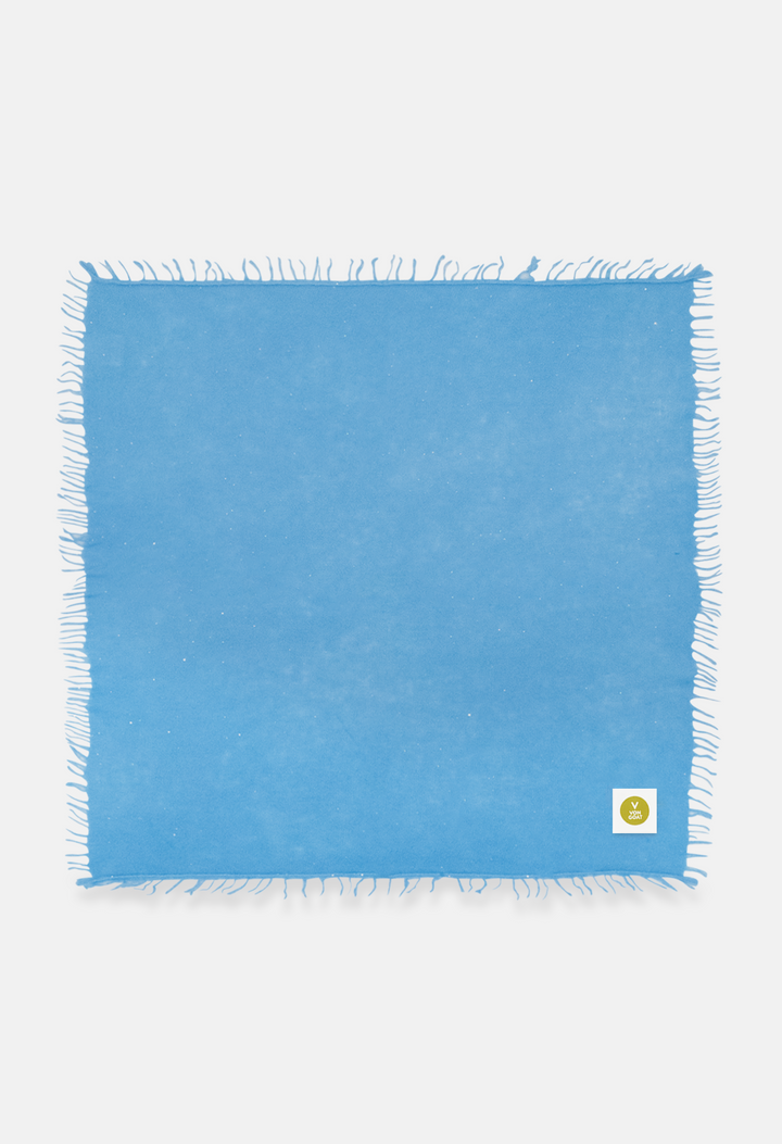 Bandana Delicate Blue Glitter mit Fransen