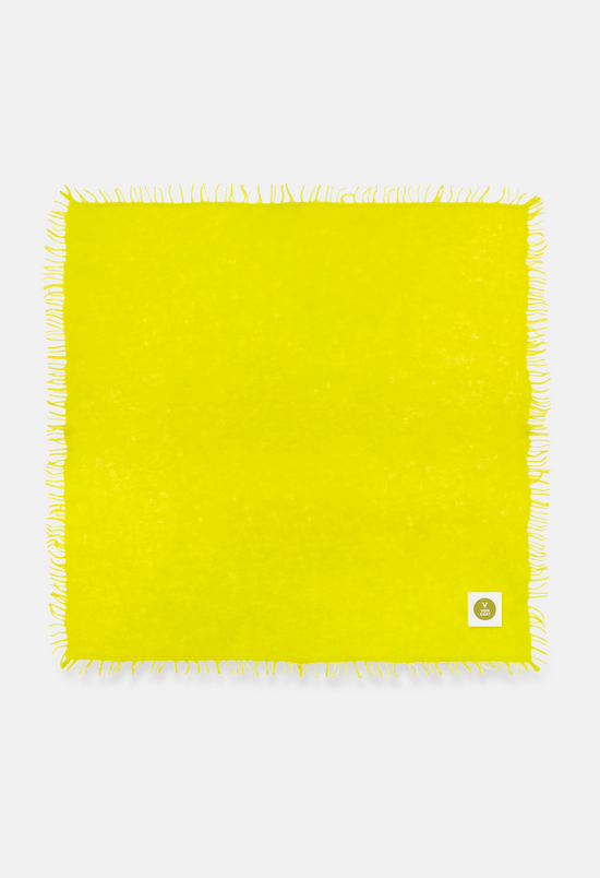Bandana Spring Yellow with Fringes