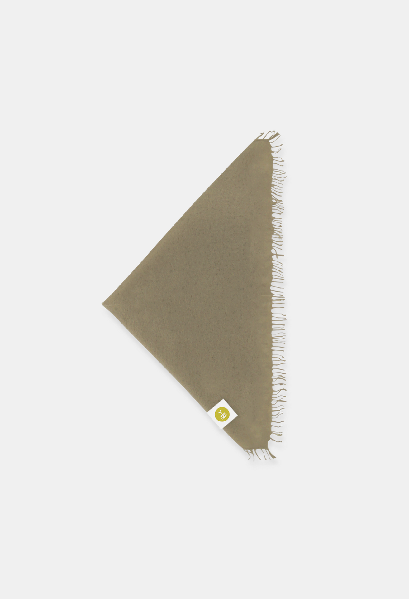BANDANA PLAZA TAUPE with fringes