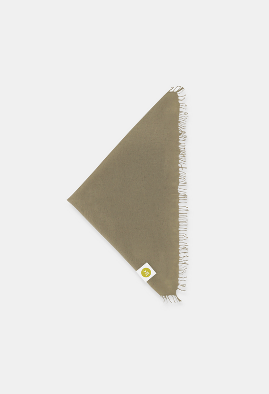 BANDANA PLAZA TAUPE with fringes
