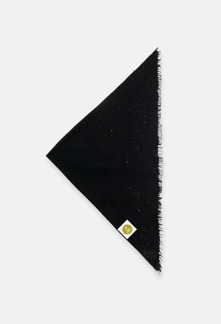 Bandana Black XL Glitter mit Fransen