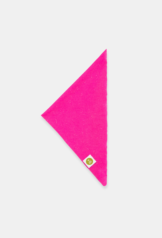 BANDANA NEON PINK with glitter